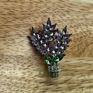 Purple Bouquet Floral Brooch